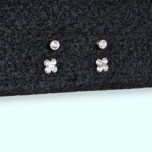 (2/$20) Pair of Dainty Rhinestone Stud Earrings